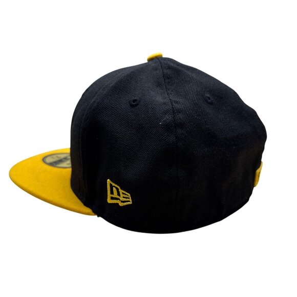 New Era Pittsburgh Pirates 59Fifty Fitted Cap Black & Yellow Size 7 1/2 MLB Hat - Picture 5 of 10